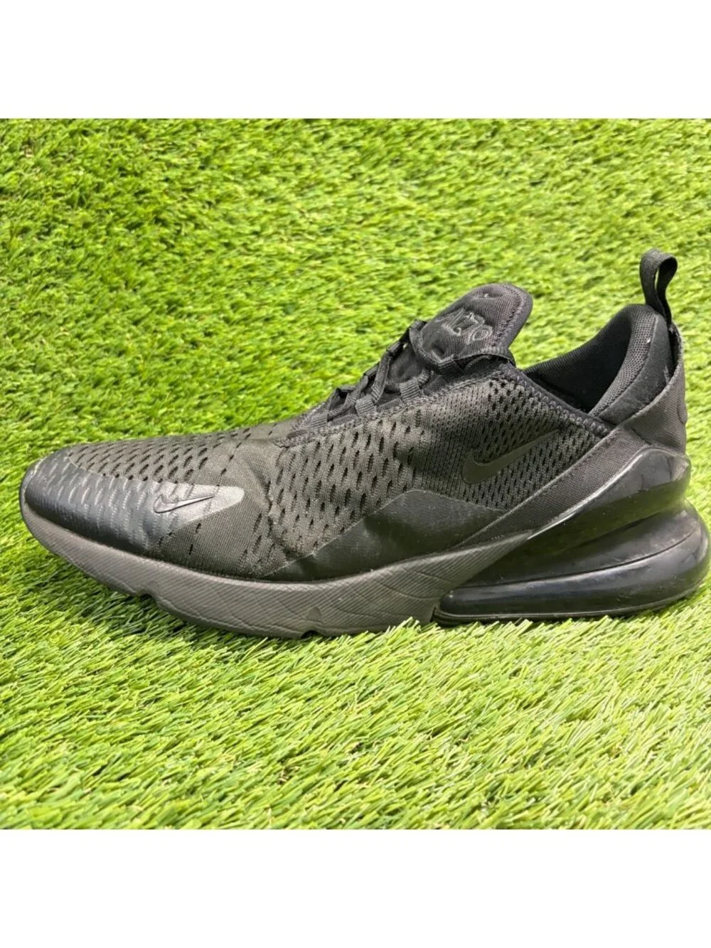 Nike Air Max 270 Mens Size 13 Black Athletic Running Walking Shoes Sneakers